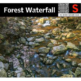 Forest Waterfall 16k 3D